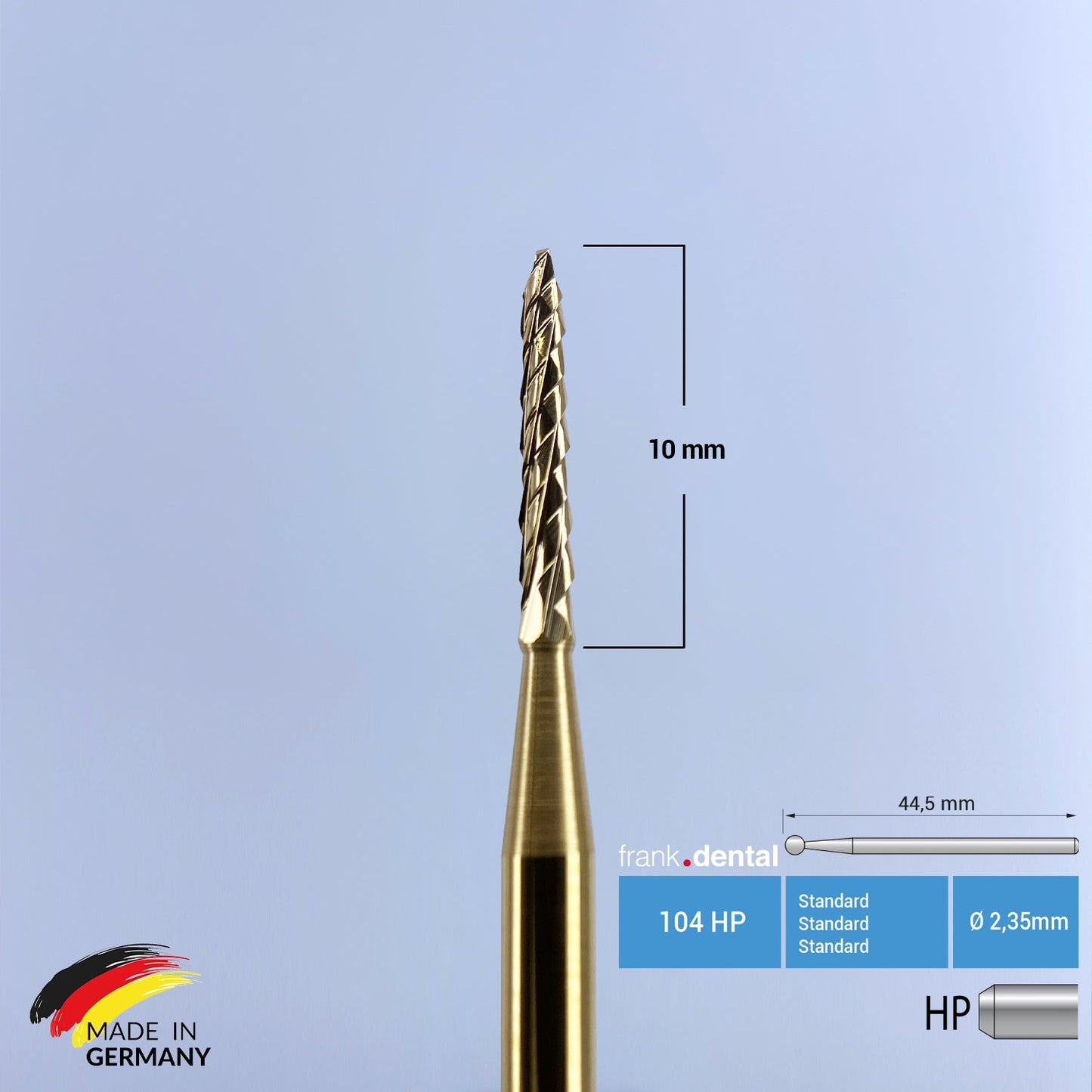 Titanium Coated Carbide Lindemann Bone Cutter - 162A HP
