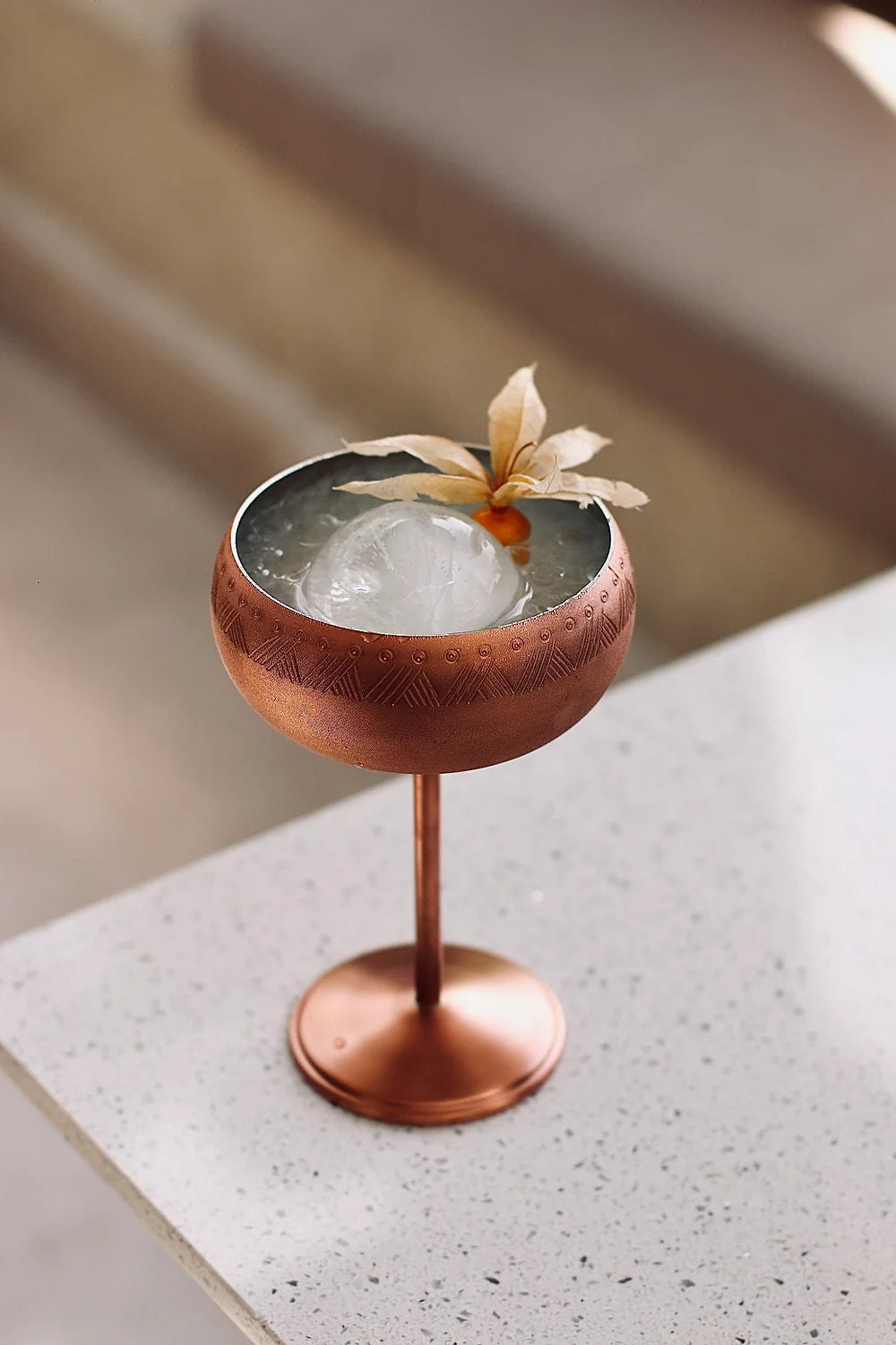 Telkari Copper Martini Glass