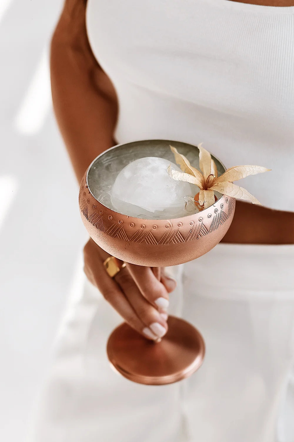 Telkari Copper Martini Glass
