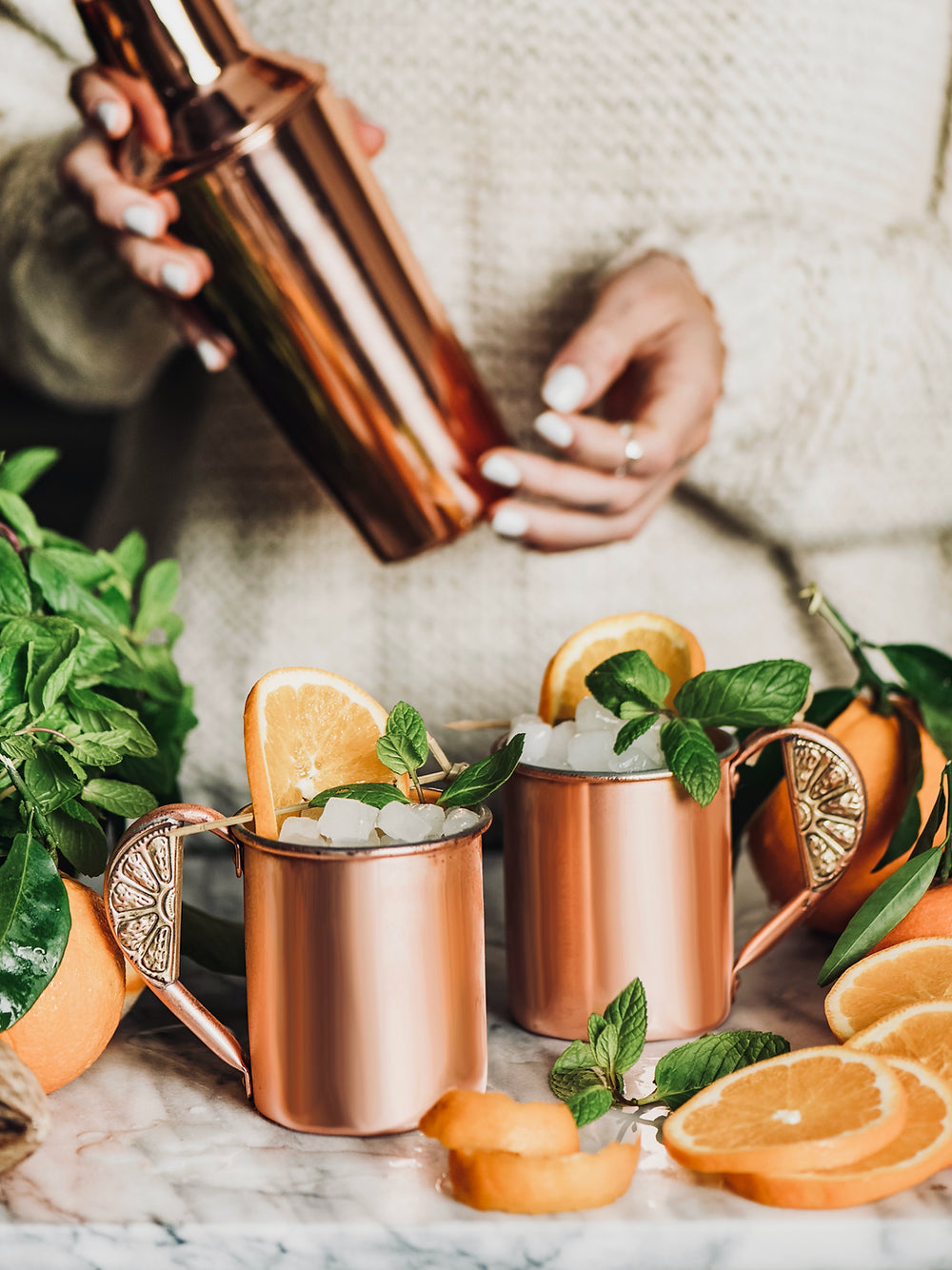 Mandarin Copper Moscow Mule Mug