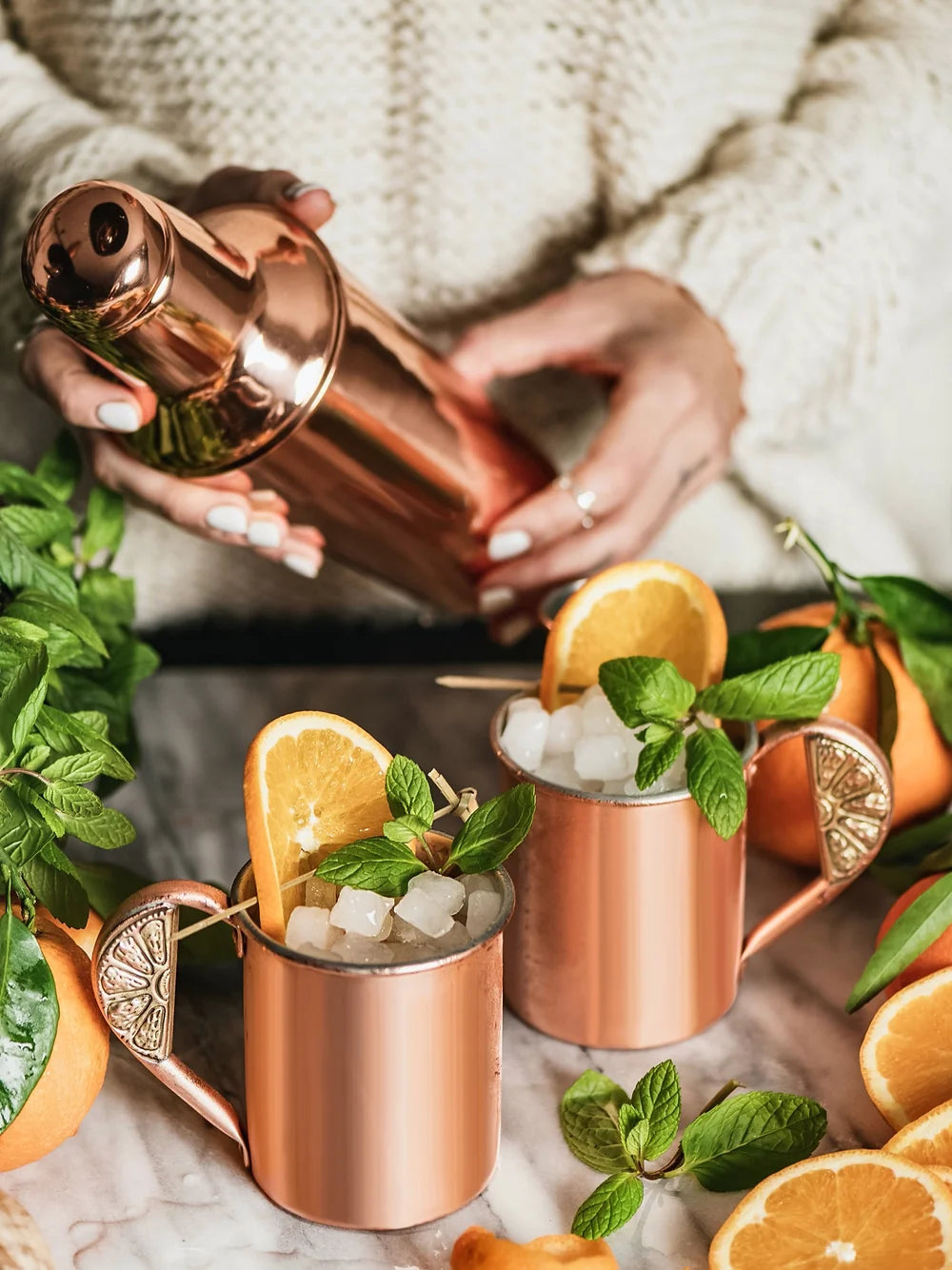 Mandarin Copper Moscow Mule Mug
