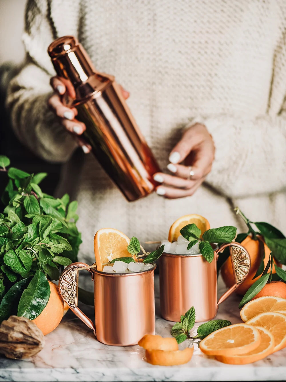Mandarin Copper Moscow Mule Mug