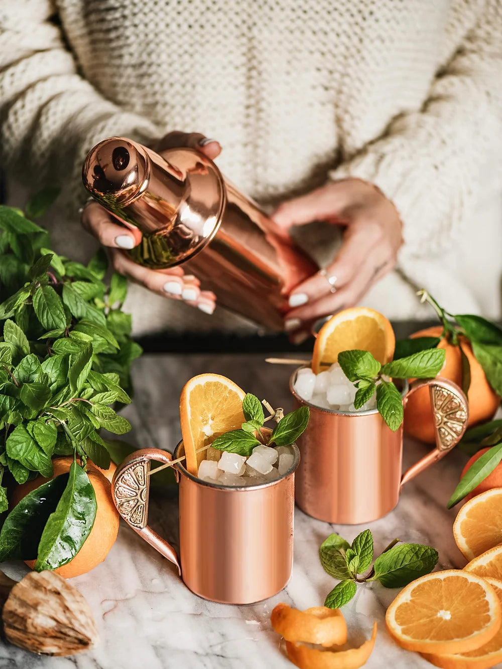 Mandarin Copper Moscow Mule Mug