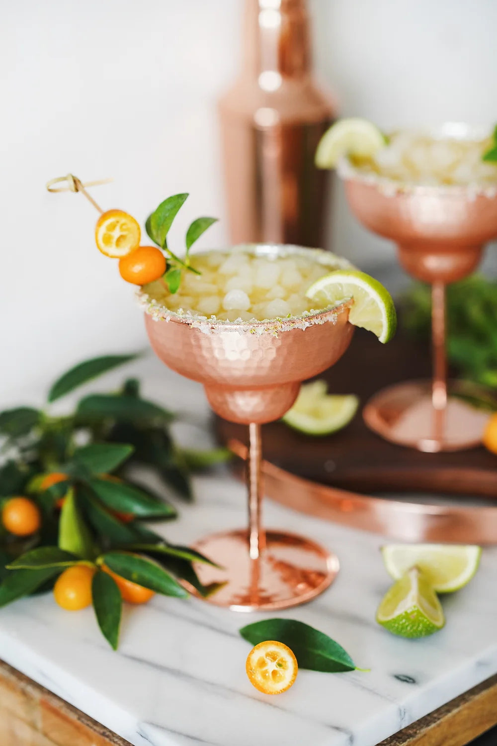 Musketeers Hammered Copper Margarita Glass
