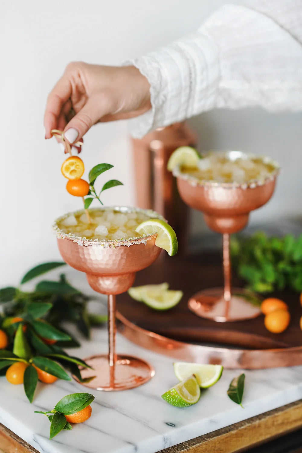 Musketeers Hammered Copper Margarita Glass