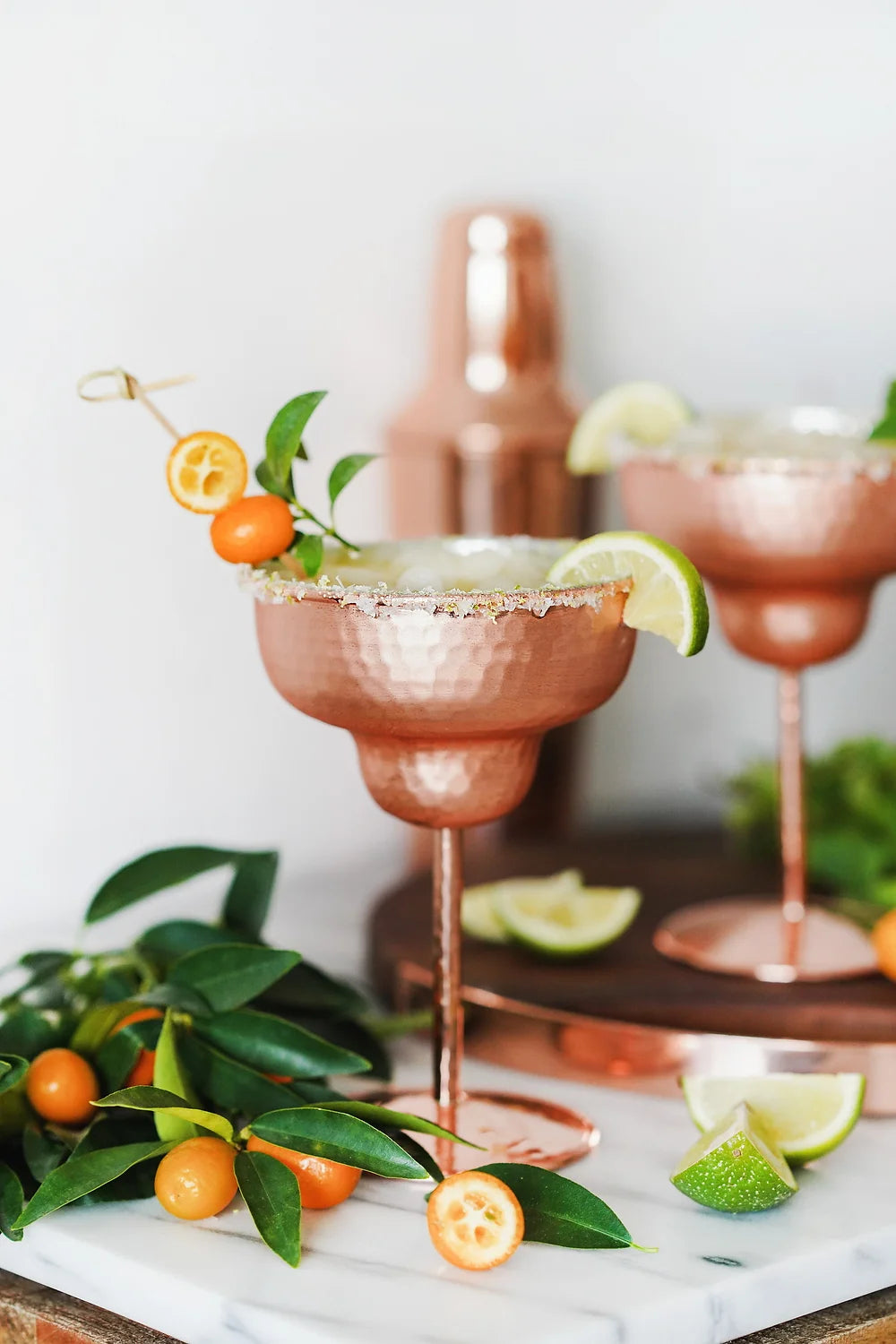 Musketeers Hammered Copper Margarita Glass
