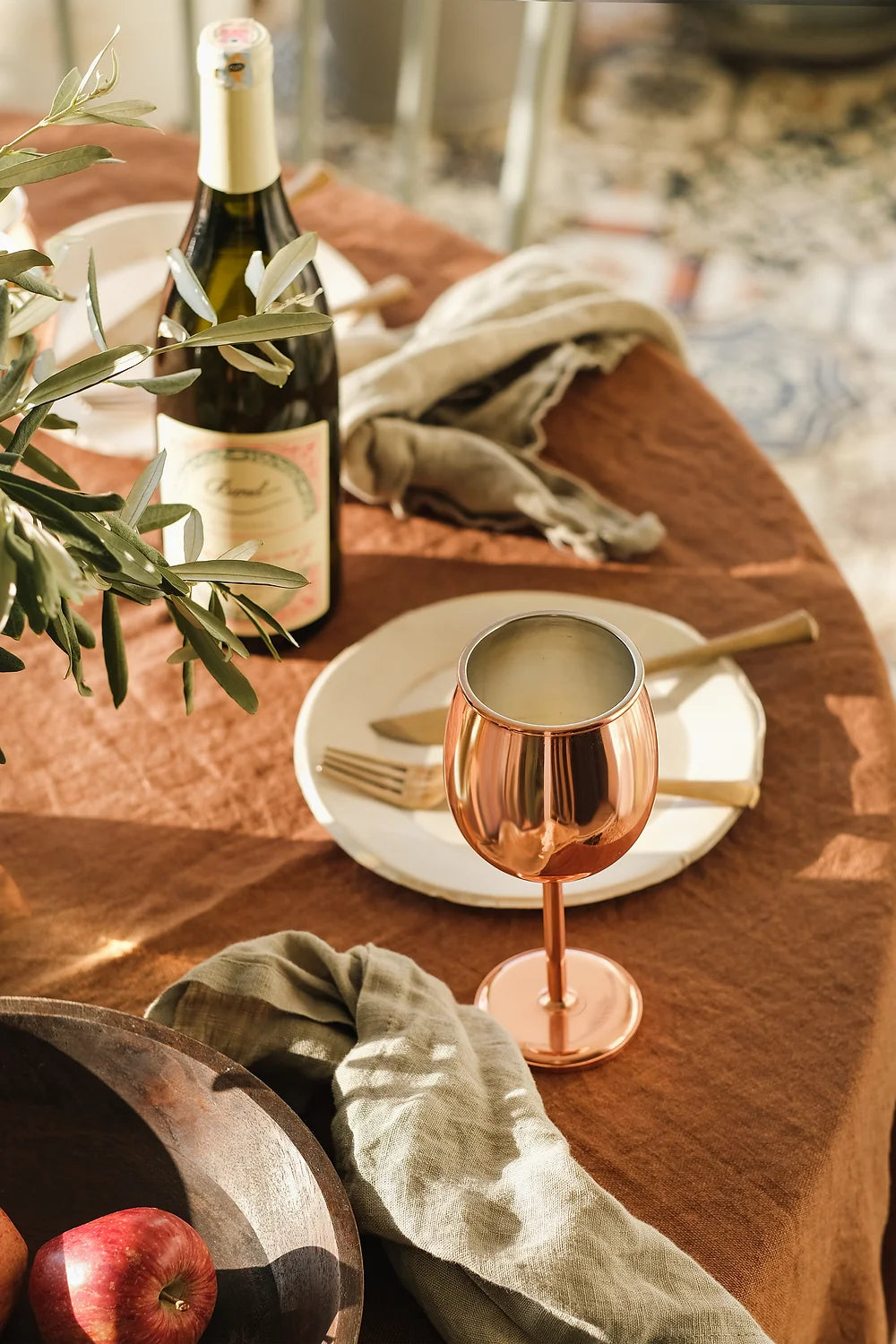 Vino Copper White Wine Glass