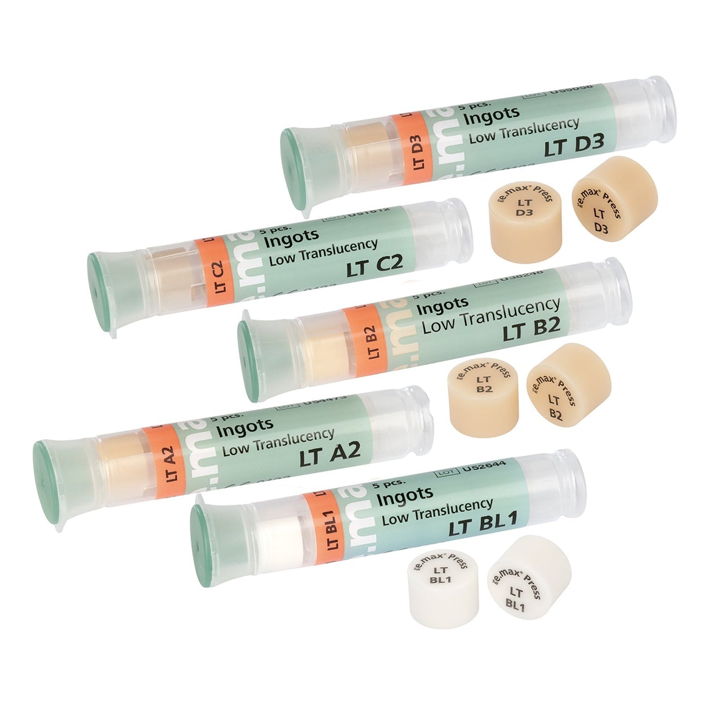 Ivoclar Vivadent - Ips e.max Press LT 5 Pieces - Lithium Disilicate