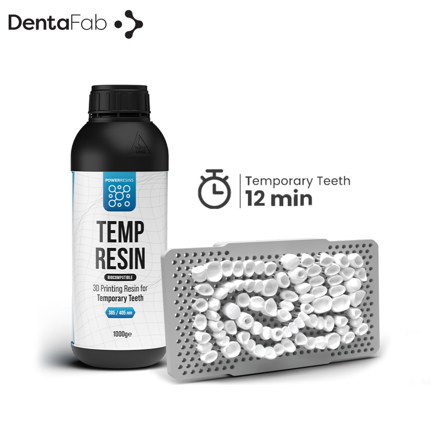 3D Printer Resin - Powerresins Temp - 1000 gr