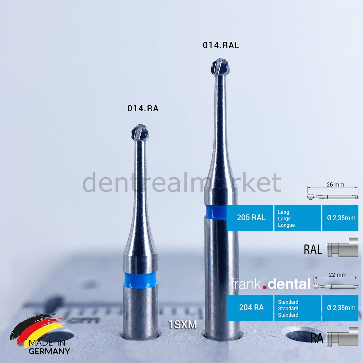 Tungsten Carpide Bur - 1SXM RA - for Contra-Angle - 5 Piece