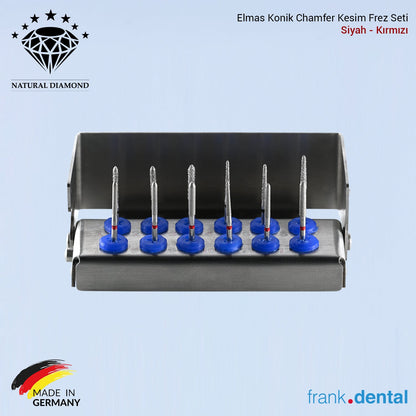 Diamond Conical Chamfer Cut Bur Set