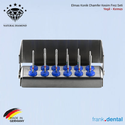 Diamond Conical Chamfer Cut Bur Set