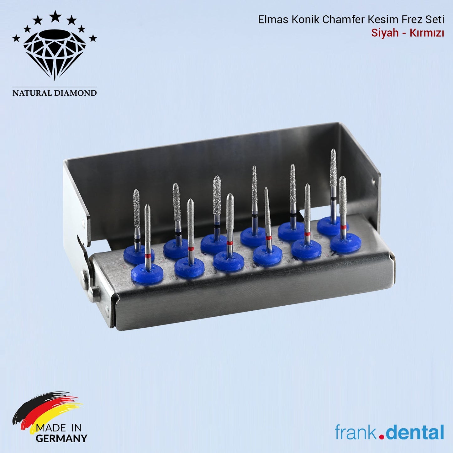 Diamond Conical Chamfer Cut Bur Set