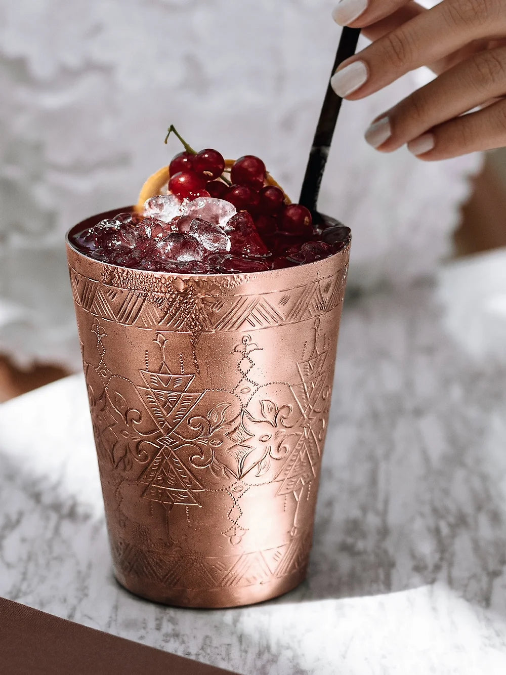 Mesopotamia Copper Cocktail Glass