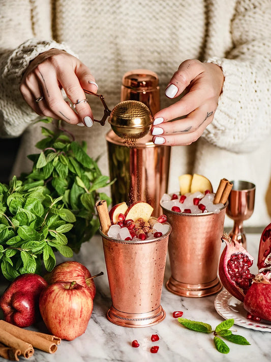 Hammered Copper Julep Glass