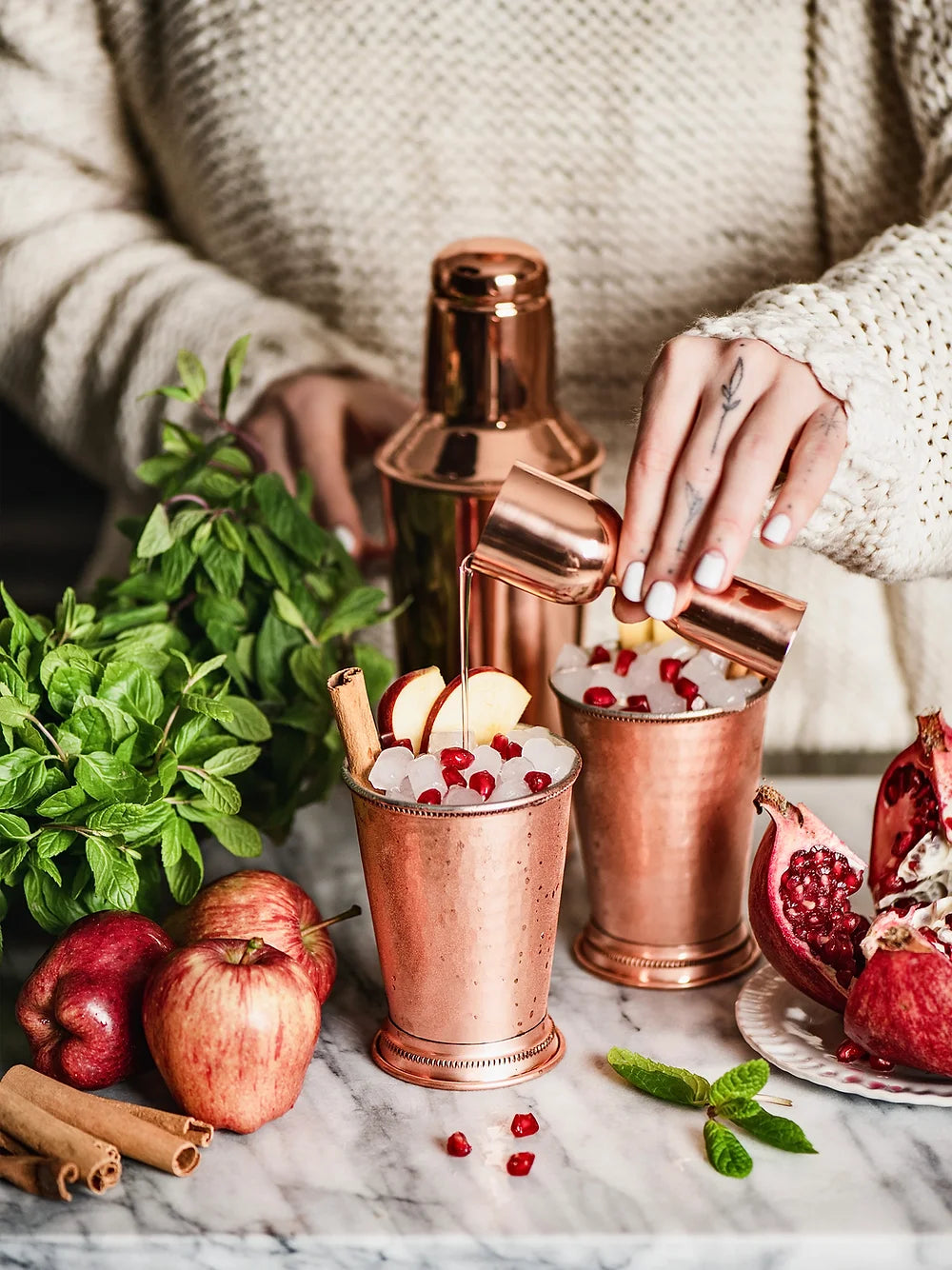 Hammered Copper Julep Glass