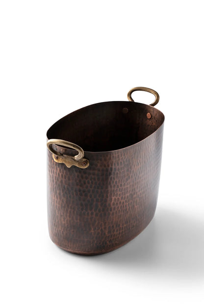 Oval Copper Oxide Wine Bucket