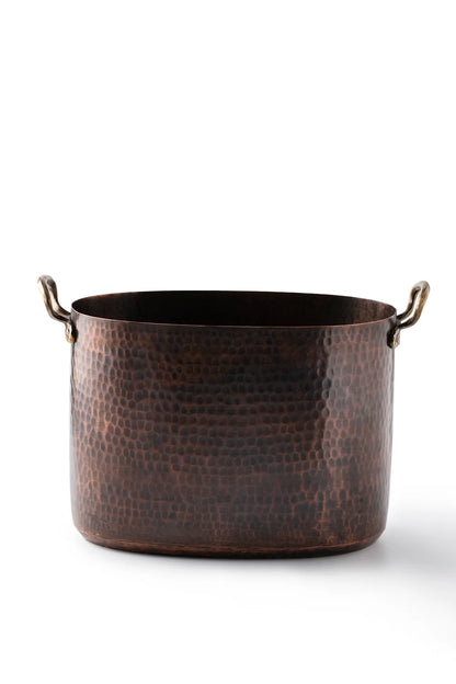 Oval Copper Oxide Wine Bucket