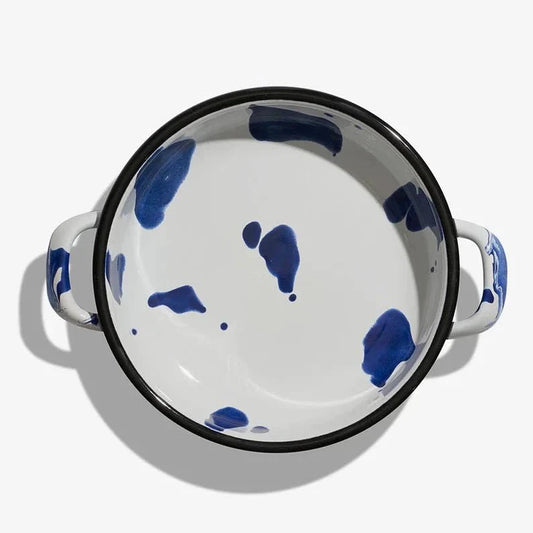 Kapka - A Little Color Frying Pan - Enamel Vintage Look Washable Frying Pan / Kapka