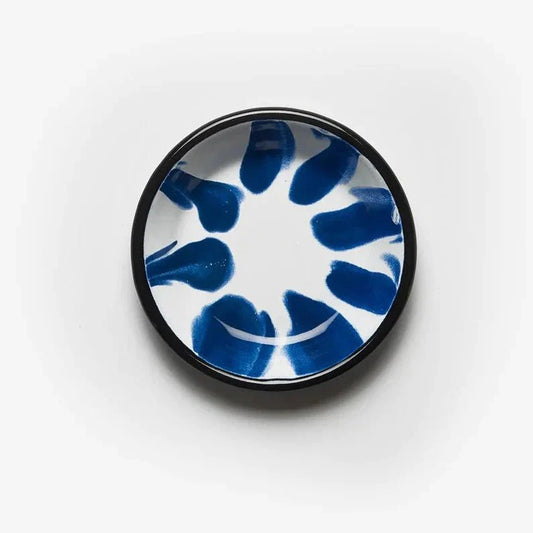 Kapka - A Little Color Round Meze Plate - Enamel Vintage Look Washable Round Meze Plate / Kapka