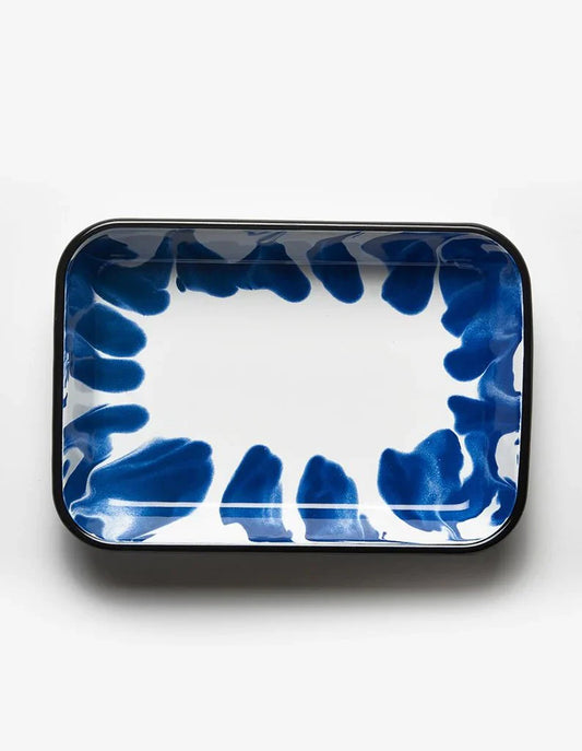 Kapka - A Little Color Serving Tray - Enamel Vintage Look Washable Serving Tray / Kapka
