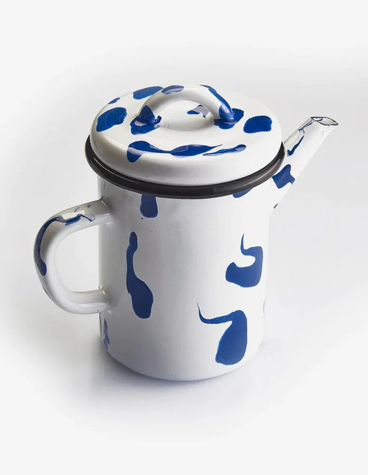Kapka - A Little Color Teapot - Enamel Vintage Look Washable Teapot / Kapka