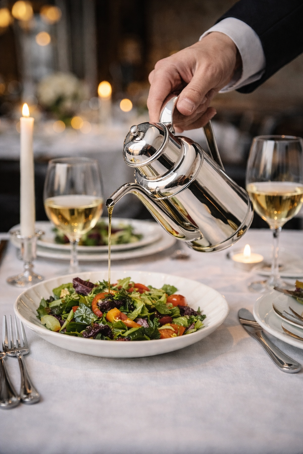Olivo Nickel Olive Oil Dispenser