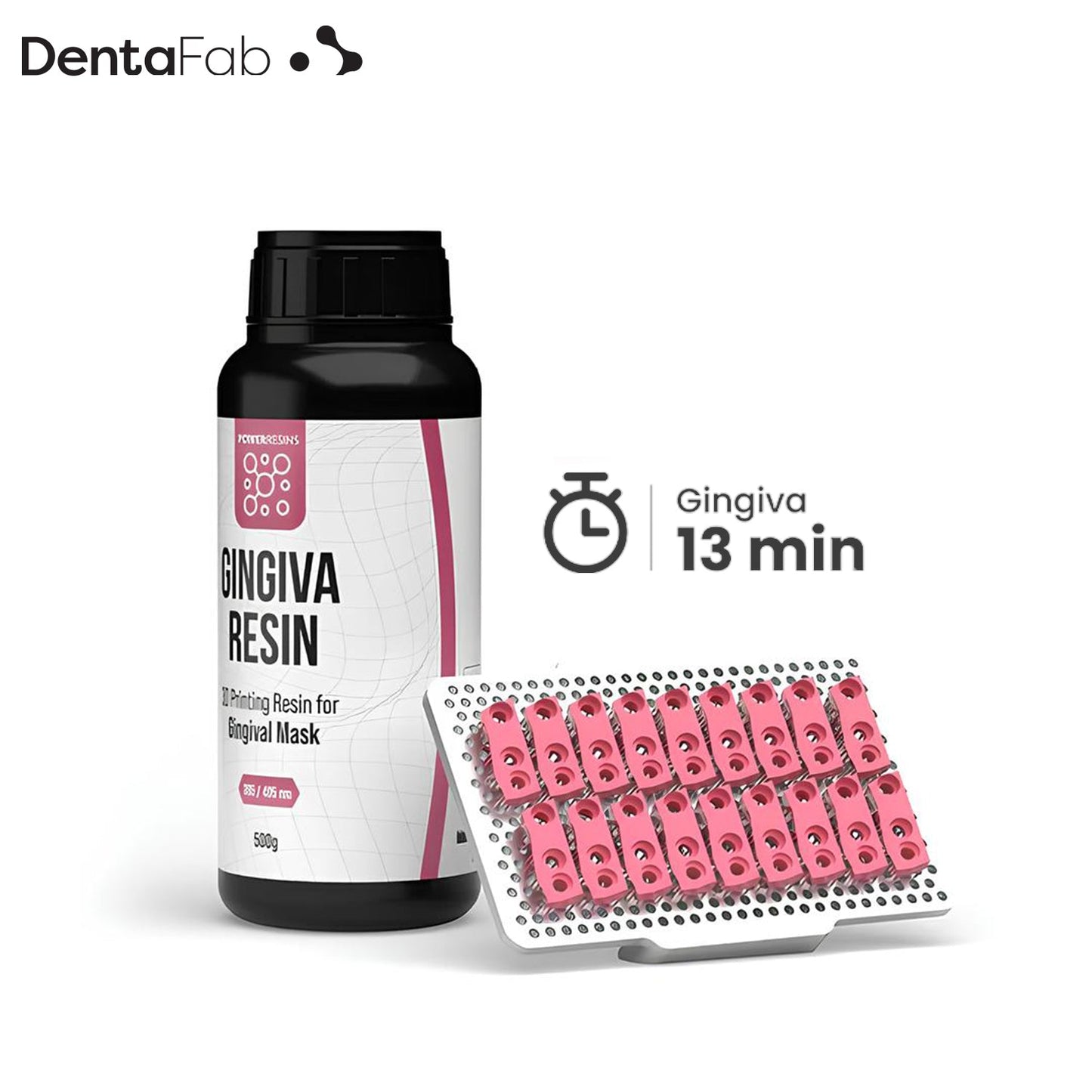 3D Printer Resin - Powerresins Gingiva - 1000 gr