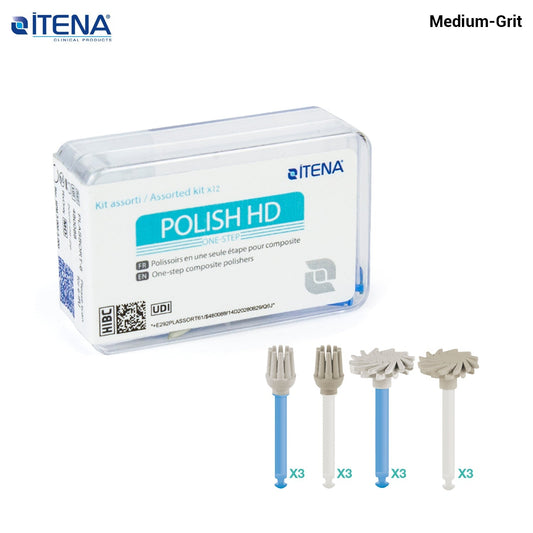 Itena - Polish HD Asorti Polishers/Medium - Grit Composite Polish Kit - 12 Pieces