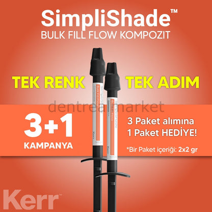 Kerr SimpliShade Bulk Fill Flow Composite 2*2g - One Shade 3+1 Promotion