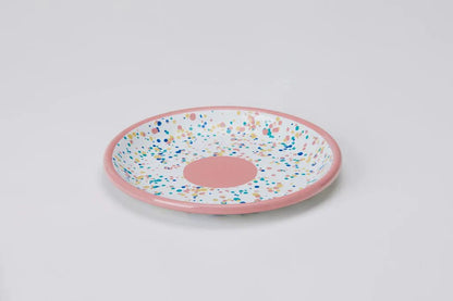 Kapka - Wonder Wheel Dessert Plate - Enamel Vintage Look Washable Dessert Plate / Kapka