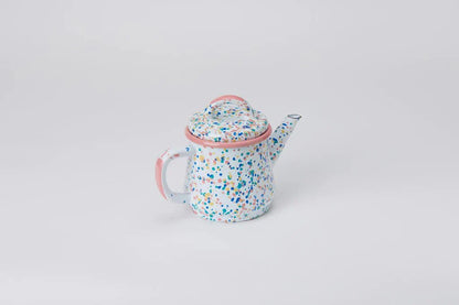 Kapka - Wonder Wheel Small Teapot - Enamel Vintage Look Washable Teapot / Kapka